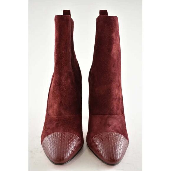 Christian Louboutin Me In The 90S 100 Tanin Red Suede Short Heel Ankle Boot 37 - Picture 6 of 12